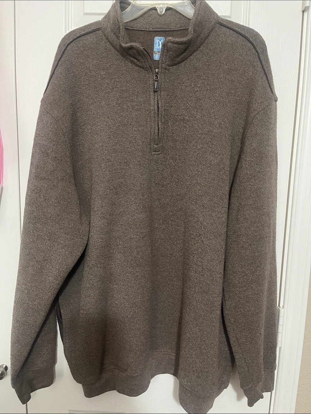 PGA Tour Men's Brown Half-Zip Pullover Sweater